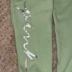 PINK Victoria's Secret Joggers Lounge Pants Drawstring Silver Logo XL